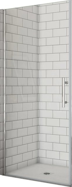 Duschparadies Nischentür Duschabtrennung als Pendeltür aus 6mm Nano Glas in Transparent, B: 80 cm, H: 185 cm - Bild 1
