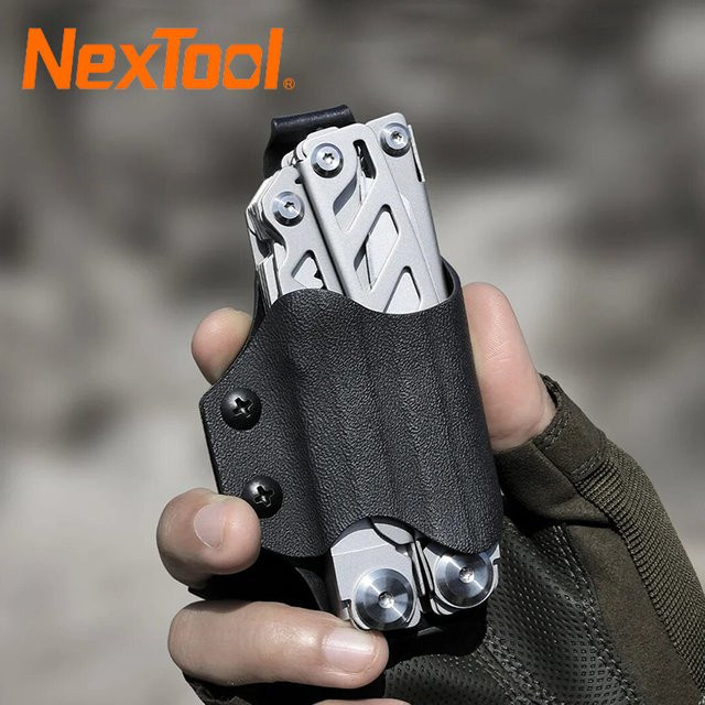 Nextool Flagship Pro Multitool in Schwarz mit Kydexscheide, 16-in-1 Mehrzweckwerkzeug mit Klappzange und Messerschere - Bild 1