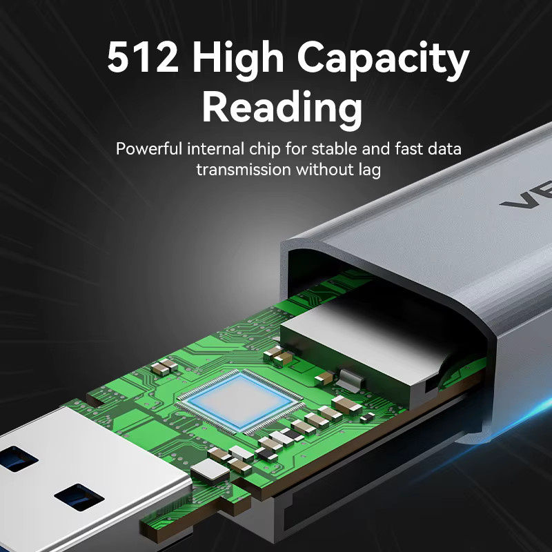 Vention USB Typ C zu Micro SD und TF Kartenleser SD-Karten Adapter mit USB 3.0 für Laptop und Smartphone - Bild 4