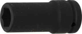 BGS Kraft-Steckschlüssel-Einsatz Sechskant tief 5721 aus Chrom-Molybdän-Stahl, Antrieb Innenvierkant 3/4 Zoll, Schlüsselweite 21 mm, Schwarz - Bild 1