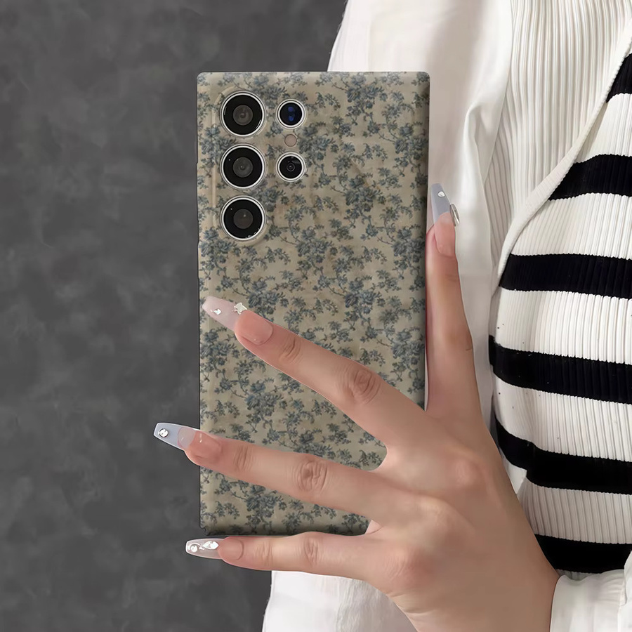 Potdemiel Handyhülle mit Vintage Blumenmuster für Samsung Galaxy S26 S25 S24 S23 Ultra Plus, stoßfeste Doppelschicht Rückabdeckung, Multicolour - Bild 5