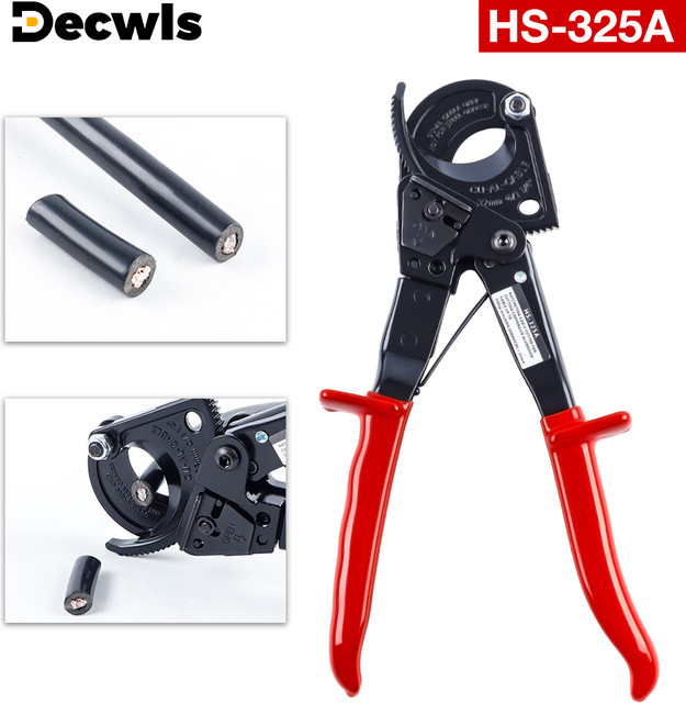 Ratschen-Kabelschneider HS-325A für Kupfer- und Aluminiumleiter sowie Glasfaserkabel, 0–240 mm² - Bild 1