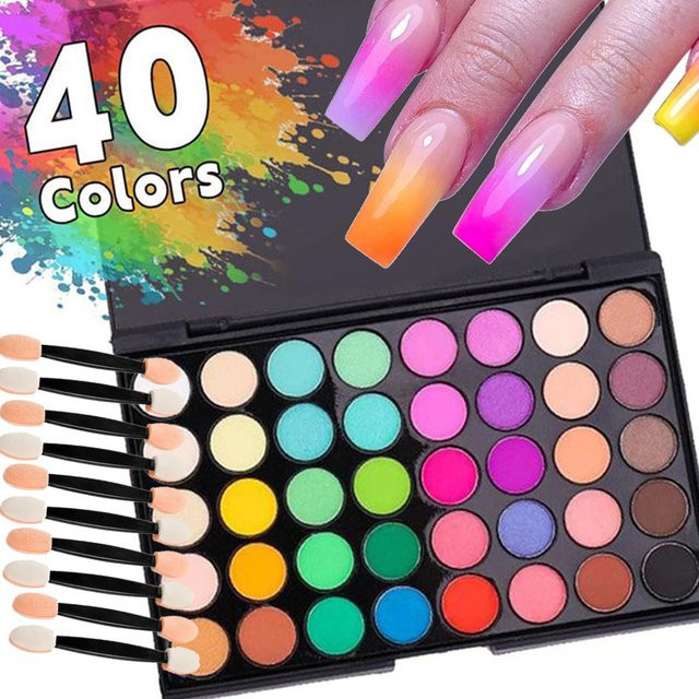 MAFANAILS Nagelglitzer-Palette, 40 Farben, Schimmernd, Unisex - Bild 1