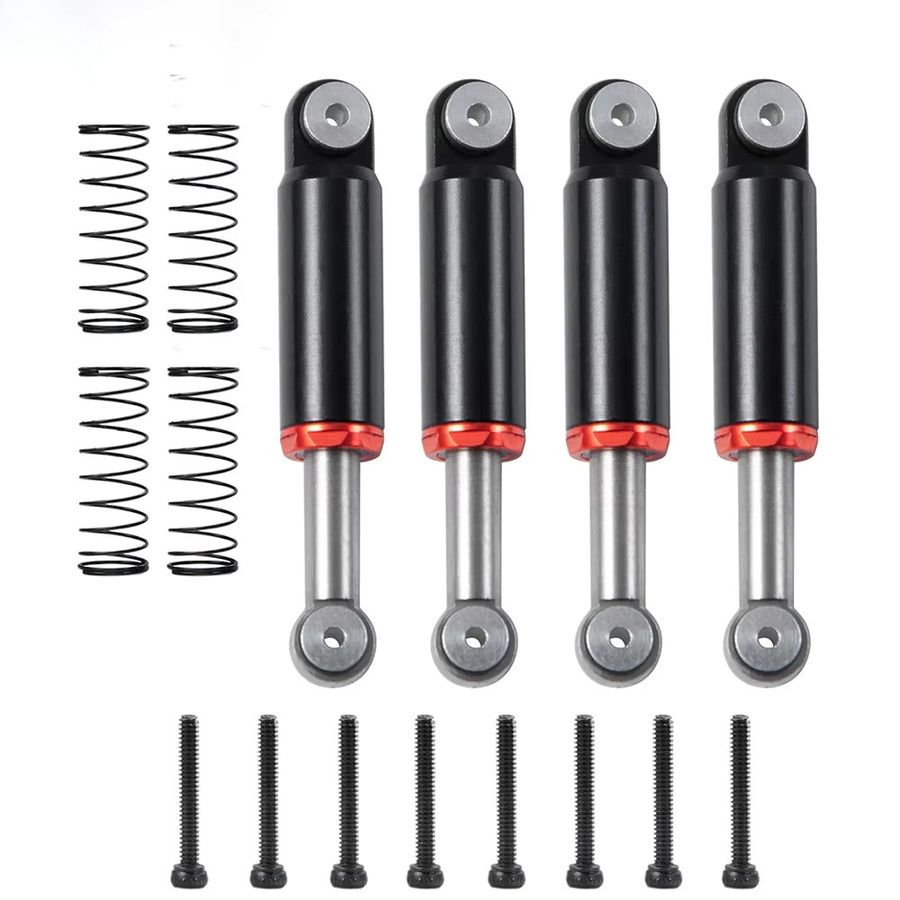 YEAHRUN Stoßdämpfer Interne Feder, 4-teiliges Set, 1:24, Metall, Schwarz - Bild 5