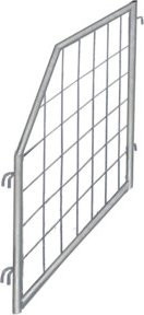 VARIOfit Palettenaufsatz Trenngitter verzinkt schräg in Silber, Tiefe: 95 cm, Nutzhöhe: 160/80 cm - Bild 1