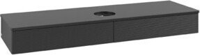 V&B Waschtischunterschrank Antao mit Frontstruktur in Blau Lacquered, B: 160 cm, T: 50 cm - Bild 1