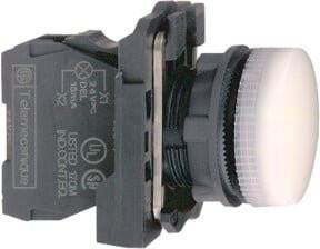 Schneider Electric Leuchtmelder XB5AVM1 mit weißem LED-Modul 230V aus Kunststoff - Bild 1
