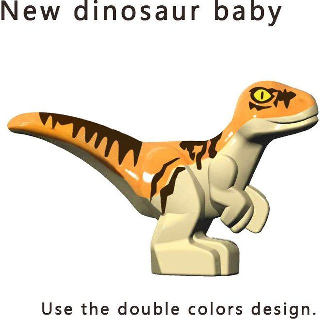 TOY LION Mini Baby Dinosaurier Bausteine, 20-teiliges Set, gold, bunt/mehrfarbig, ab 6 Jahren - Bild 1
