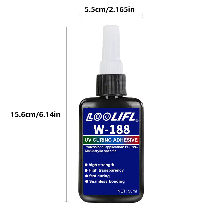 LOOLIFL UV-Bindungs- und Schweißkleber-Set mit Schwarzlicht, transparent, schnell trocknend für Glas, Metall und Holz, ideal für DIY-Basteldekor - Bild 6