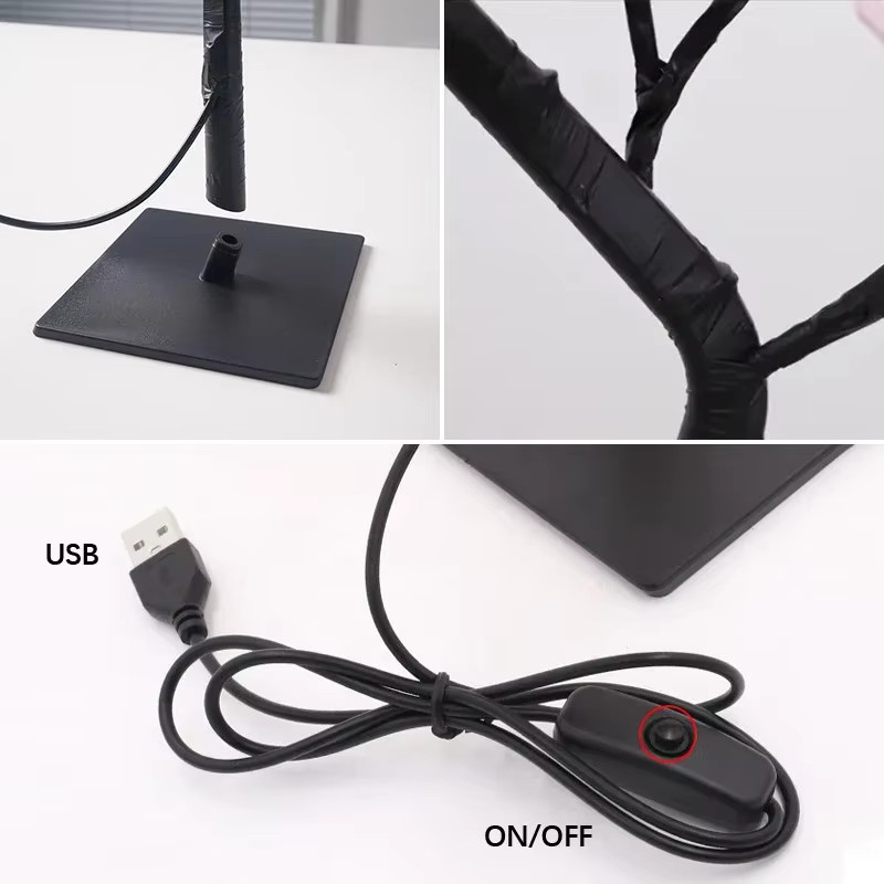 OKAL RED EAST USB Rosen-Schreibtischlampe mit 24 LED als Nachtlicht in Schwarz - Bild 4