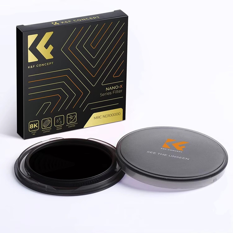 K&F Concept Nano-X ND100000 Solarfilter 16,6-Stopp mit 28 Schichten in Schwarz für DSLR-Kameraobjektive, Durchmesser: 49 mm bis 95 mm - Bild 5