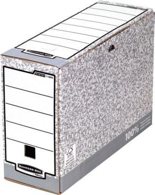 Fellowes Bankers Box Archivschachtel für DIN A4, Grau, 10 Stück, Füllhöhe: 10 cm - Bild 1