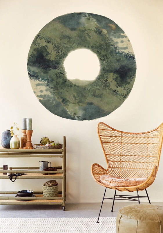 Eijffinger Tapete Omni mit asiatisch inspiriertem Motiv in Beige, Blaugrün und Grün aus Vlies - Bild 3