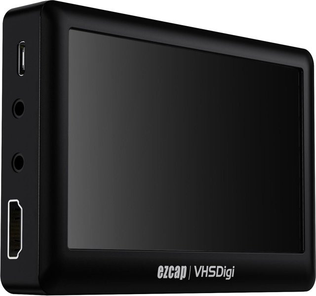 Ezcap 180 AV-Recorder Video-Audio-Capture-Box als Analog-Digital-Konverter für RCA auf USB-A, Schwarz - Bild 1