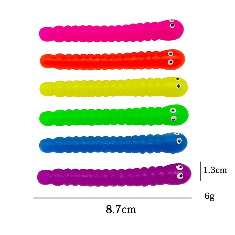 Linyi toy Bunte Raupe Wurm Fidget Spielset 5/10 Stück - Bild 2
