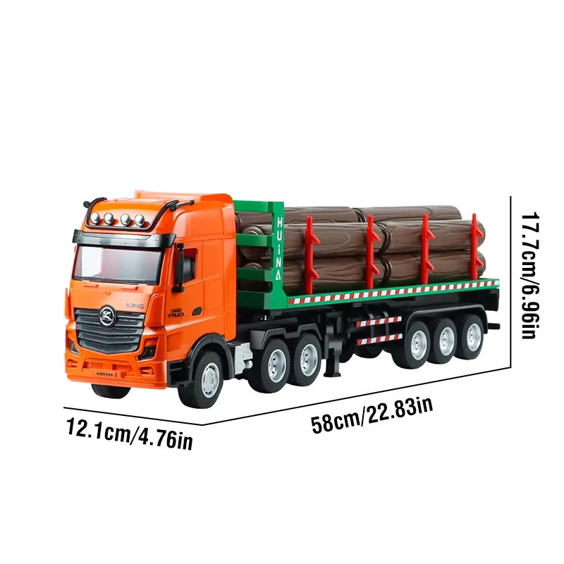 HUINA Holz Transporter Lkw, 1/18, ferngesteuert, mit Licht und Sound - Bild 5