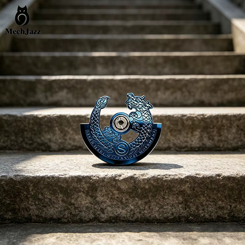 MechJazz Uhrenrotor Drachenförmig, Edelstahl, Weiß, Unisex - Bild 2