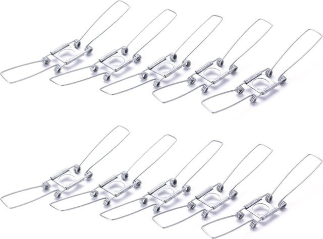 Orion Lightstyle Glashaltefeder Set aus 10 Stück in Silber als Befestigungs-Federclip für Glasbefestigungen - Bild 1