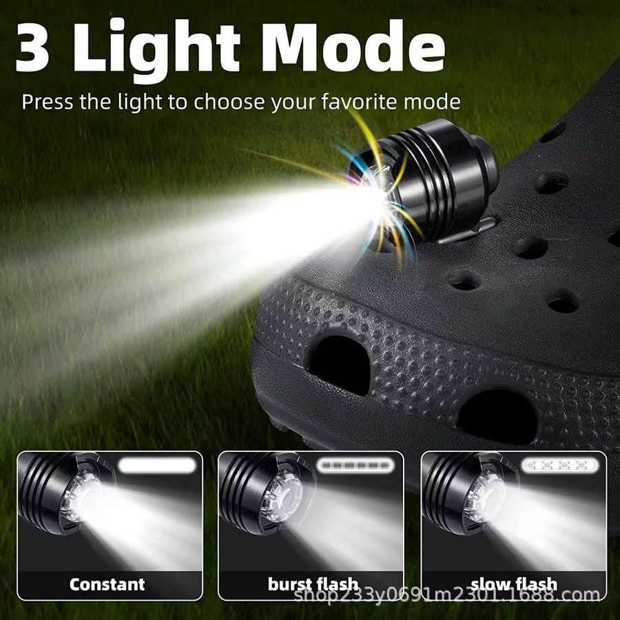 Verstellbare Mini-LED-Schuhlampe als Nachtlicht für Freizeitschuhe in Gold/Messing oder Schwarz mit kühlem Weiß und Clip-Befestigung - Bild 3