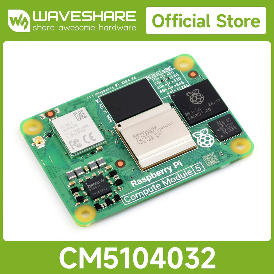 Raspberry Pi Compute Module 5 mit eMMC und Wi-Fi in Grün - Bild 2