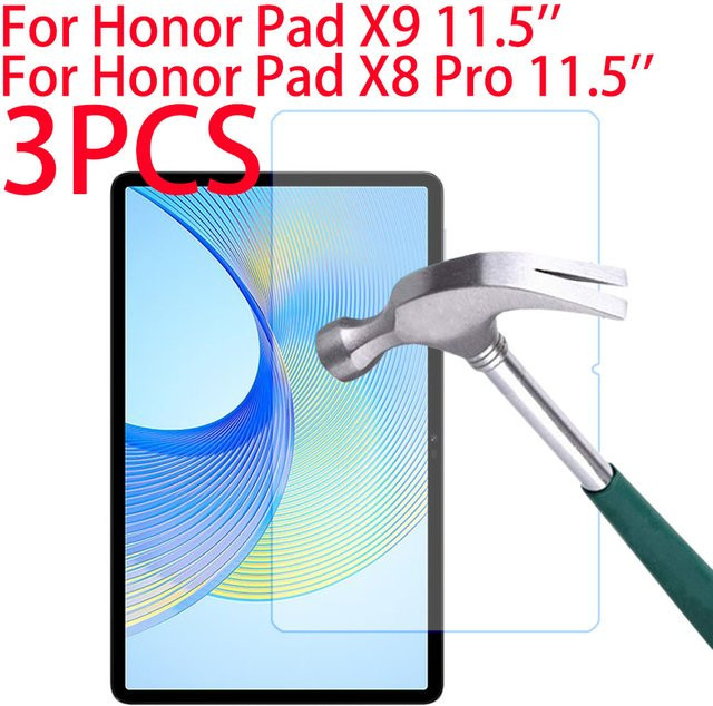 3er-Set gehärtete Glas Displayschutzfolie für Huawei Honor Pad X8 Pro und X9 11,5 Zoll, transparent - Bild 1
