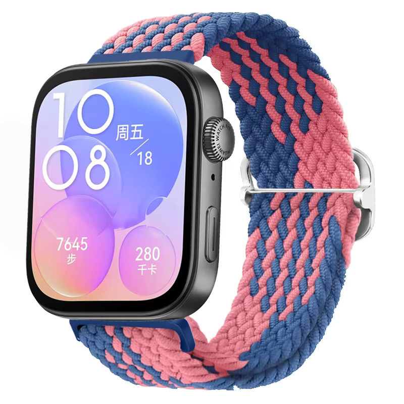 Huawei Uhrenarmband Nylon, elastisch geflochten, Bunt, Unisex - Bild 2