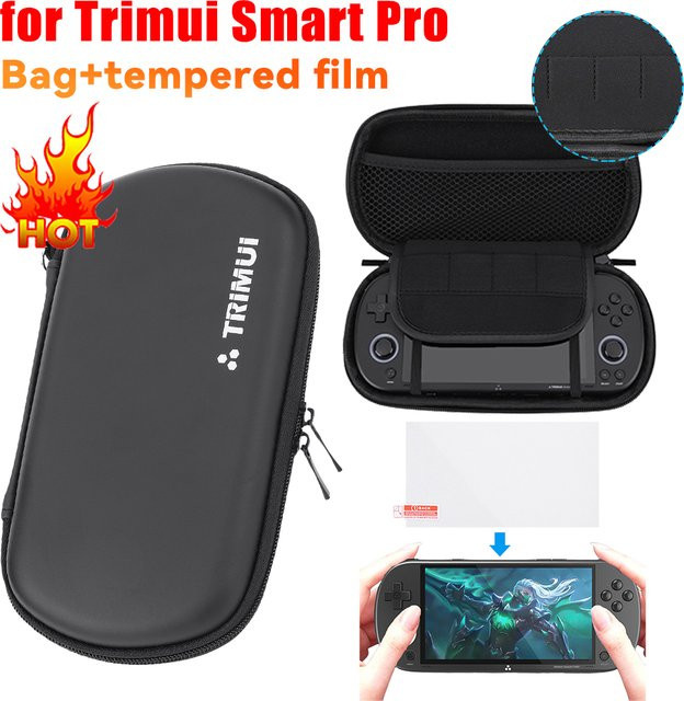 APWIKOGER Hard Travel Case für Trimui Smart Pro Handheld-Spielekonsole in Schwarz - Bild 1
