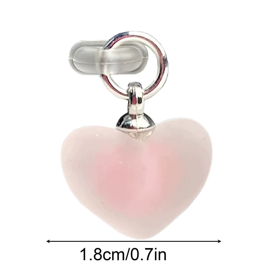Herzförmiger USB-C Staubschutzstecker in Pink für dein Handy - Bild 4