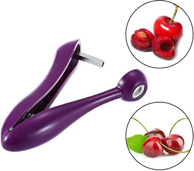 Olivenentkerner und Kirschentkerner in Violett für Obst und Gemüse - Bild 1