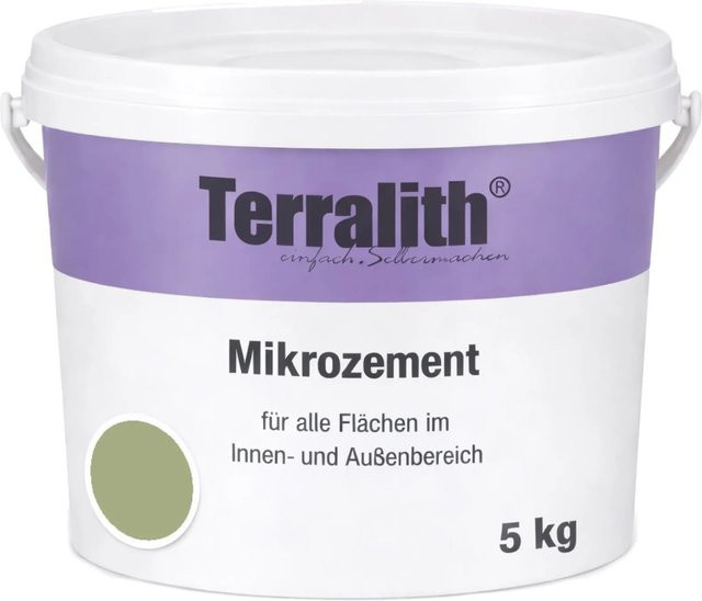 Terralith Mikrozement Fix & Fertig LFC0532 Hellolivgrün 5kg Fein für 3,5qm - Bild 1