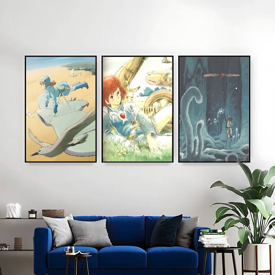 Retro Animations-Poster Nausicaa Valley Wind Wall in Mehrfarben, Papierposter für deine Raumdekoration, B/H: 20,0 x 20,0 cm - Bild 4