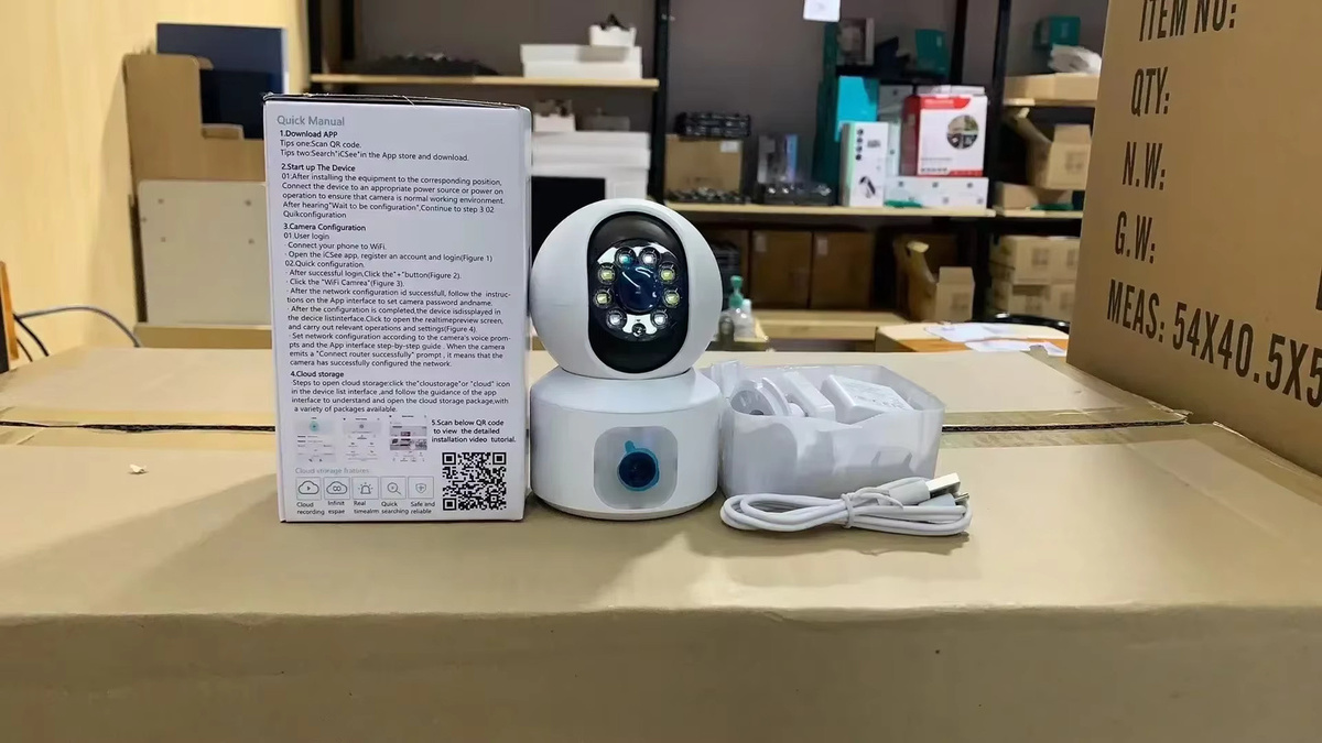 JIENUO HD PTZ WLAN Überwachungskamera mit 360 Grad Rotation und Handy Remote Funktion, Weiß - Bild 4