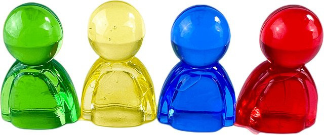 Three X Schachspiel, 10-teiliges Set, humanoide Transparenz Acryl Stücke - Bild 1