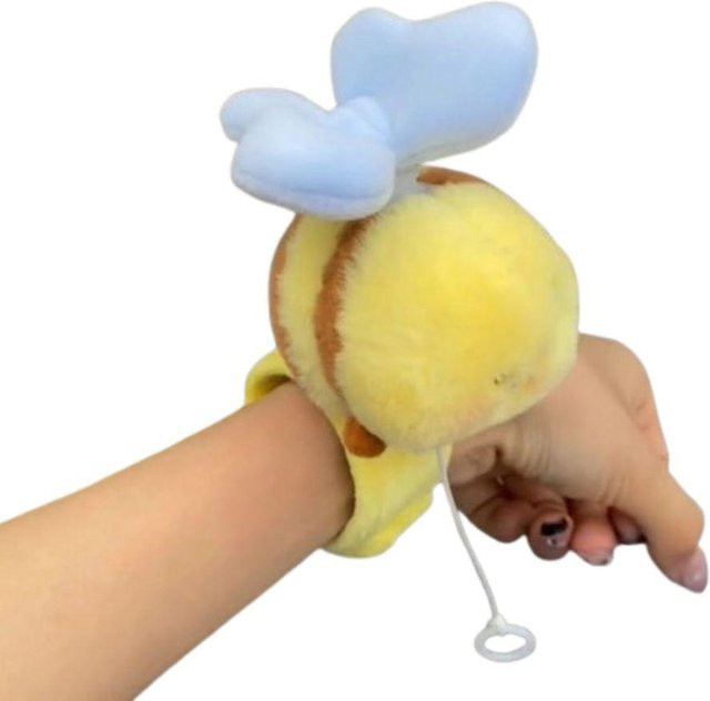 Binchi Fitness Kleine Biene Plüschtier-Slap-Armband, gelb, ab 3 Jahre - Bild 1