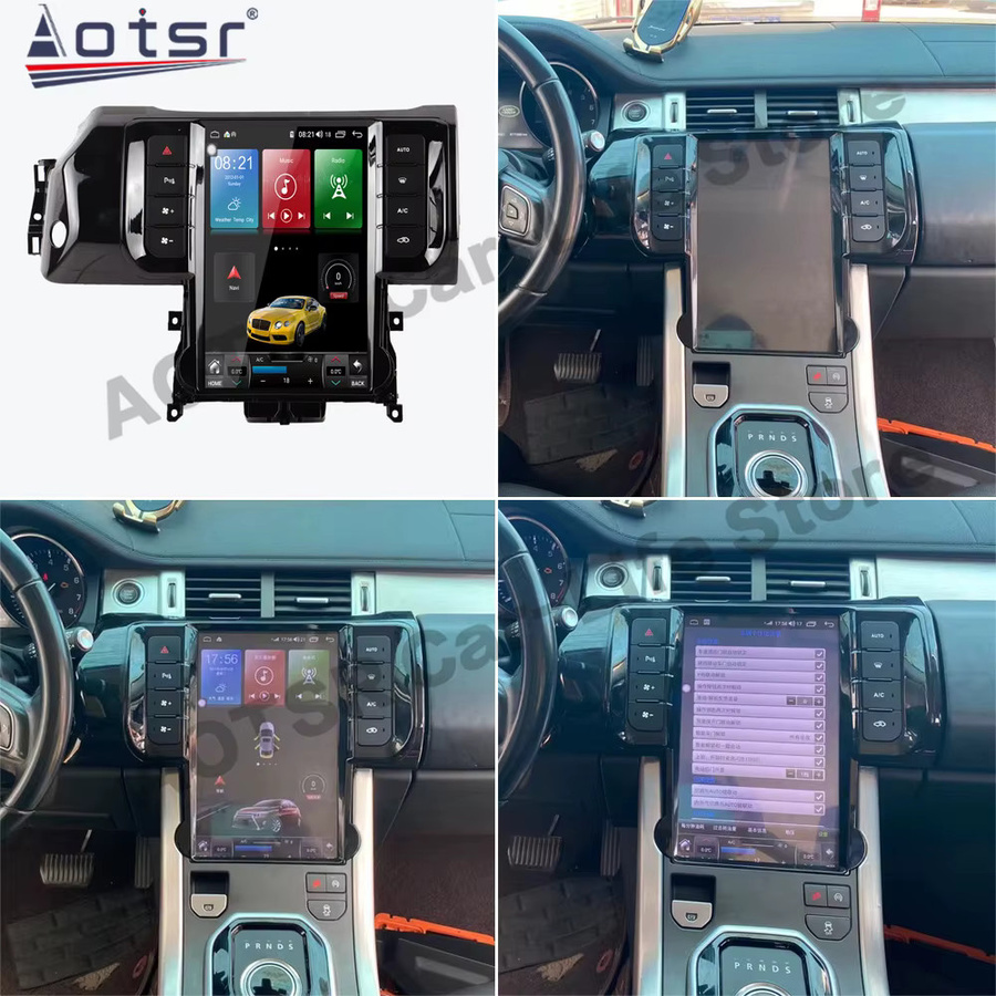 Aotsr Android 14 Autoradio mit 12,1 Zoll Display und GPS-Navigation für Range Rover Evoque 2014-2018 in Schwarz - Bild 2