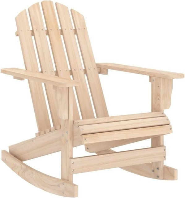 vidaXL Adirondack-Schaukelstuhl aus Massivholz Tanne in Braun und Beige - Bild 1