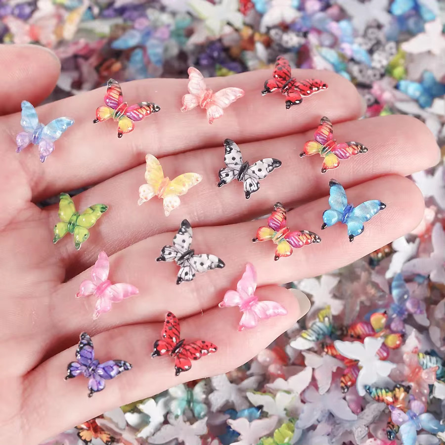 Art lalic Schmetterlings-Perlen für Nagelkunst, Glänzend, Unisex - Bild 2