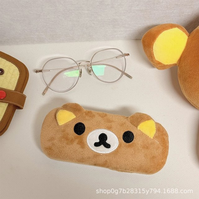 Rilakkuma Plüsch-Federmäppchen in Braun als Kosmetiktasche im japanischen Stil für Schüler und Mädchen - Bild 1