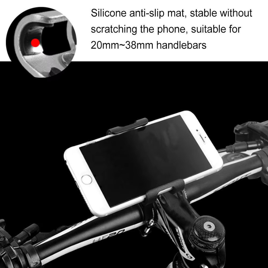 Motorrad- und Fahrrad-Handyhalterung aus Aluminiumlegierung in Schwarz mit 360 Grad Drehung und rutschfestem GPS-Clip für iPhone und Xiaomi - Bild 2