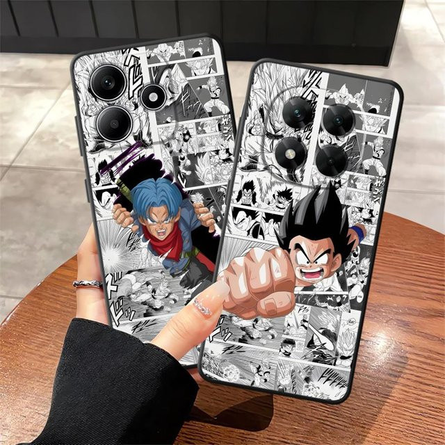 Schwarze weiche Handyhülle mit Dragon Ball Trunks Goten Motiv für Xiaomi Redmi Note 13 14 Pro Plus 9S 11S 7 8 10S 12S 9 10 11 12 Pro - Bild 1