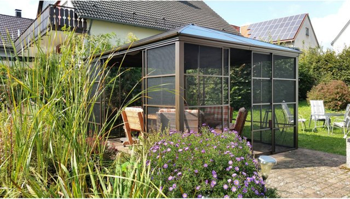 Sojag Aluminium Pavillon Castel in Bronze mit B/T/H: 362 x 427 x 296 cm - Bild 6