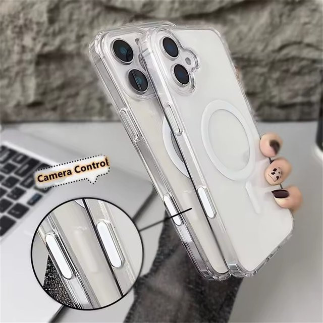 SZMUGUA Magnetische iPhone 17 Air 16 Pro Max Plus Handyhülle Transparent mit MagSafe und Kamera-Steuerung Capture-Taste - Bild 1