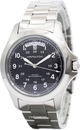 Hamilton Khaki Field King Armbanduhr, Automatik, Edelstahl, Schwarz, 40 mm, Herren