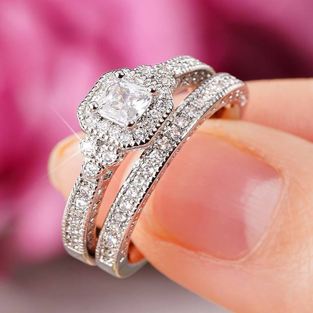 Huitan Ringe, Silber, Zirkonia, Damen - Bild 1