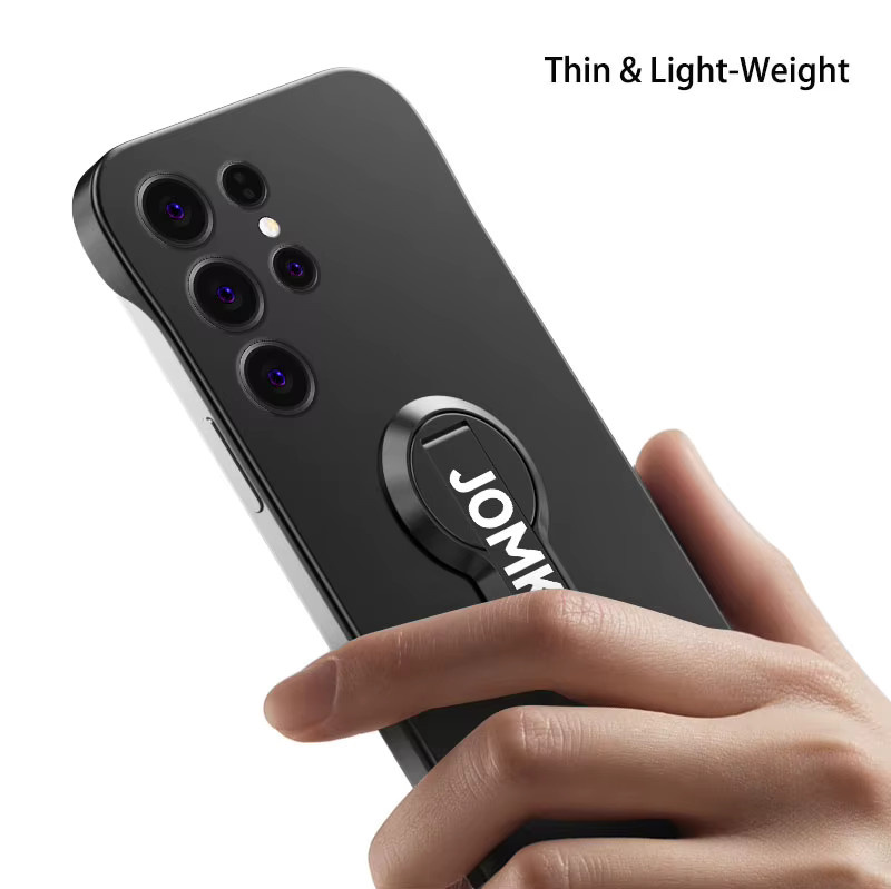 Stoßfeste matte PC Handyhülle mit 360 Grad Drehhalterung für Samsung Galaxy S25 S24 S23 S22 S21 S20 FE Ultra Plus in Grün - Bild 5