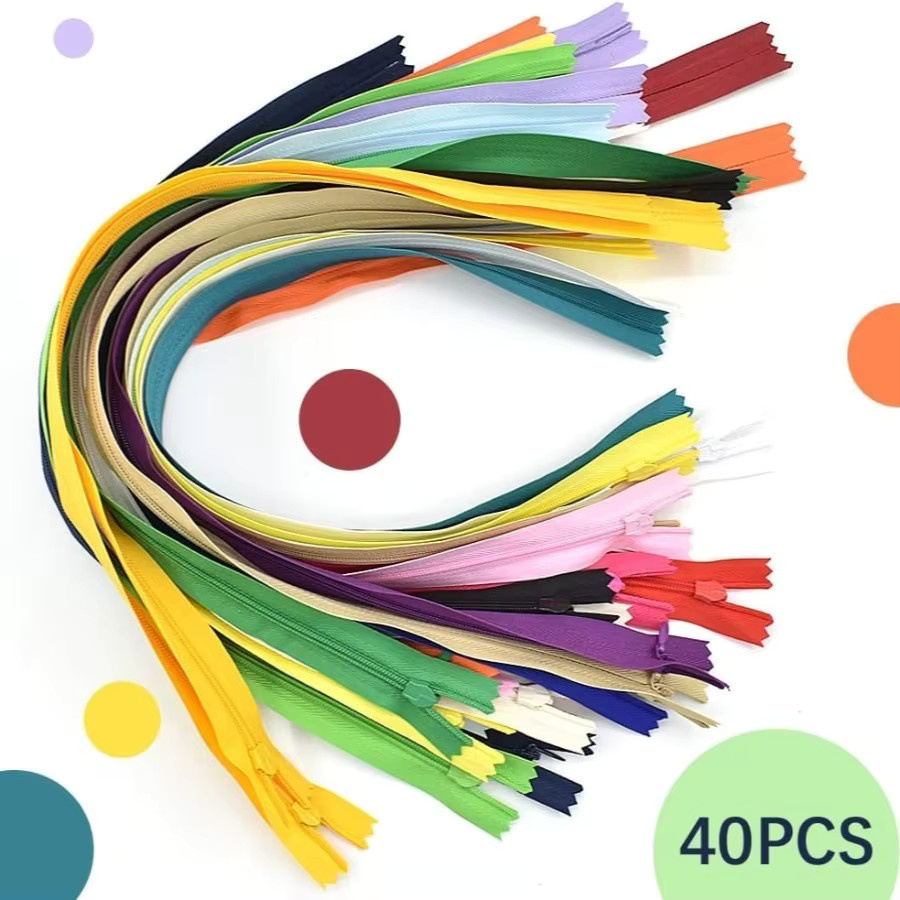 40 Stück unsichtbare Nylon-Nähreißverschlüsse in 20 Farben für Heimtextilien und Bastelarbeiten - Bild 3