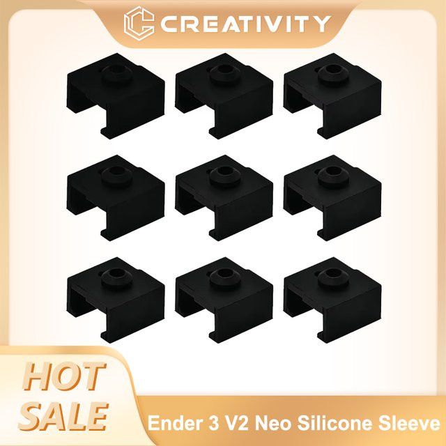 Creality Silikon-Socken für Ender 3 Neo, Ender 3 V2 Neo und Ender 3 Max Neo Hotend, Schwarz - Bild 1