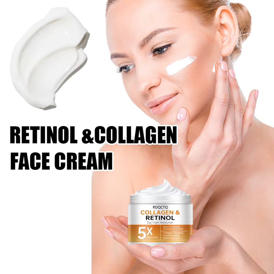 RDQCTQ Retinol Collagen Day Night Moisturizer Cream, Hyaluronsäure, Vitamin E, für normale Haut - Bild 3
