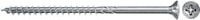 Fischer Power-Fast II Spanplattenschraube mit Senkkopf und Pozidriv-Antrieb, verzinkter Stahl, Farbe: Silber/Blau, Durchmesser: 5,0 mm, Länge: 45,0 mm - Bild 1