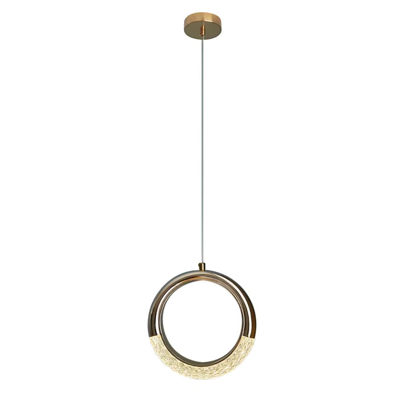 Lyfs Nordische LED-Mondpendelleuchte in Gold/Messing aus Metall für Wohnzimmer und Schlafzimmer - Bild 4